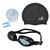 kit Óculos de Natação Hammerhead Aqua 2.0 e Touca Hammerhead + Protetor Preto