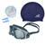 Kit Óculos de Natação Hammerhead Extreme Triathlon e Touca Hammerhead + Protetor Azul