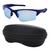 Kit Óculos De Sol Masculino Esportivo Com Proteção UV 400 Ultra Leve P/ Caminhada Corrida E Ciclismo + Estojo Com Ziper Md, 01 azul
