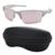 Kit Óculos De Sol Masculino Esportivo Com Proteção UV 400 Ultra Leve P/ Caminhada Corrida E Ciclismo + Estojo Com Ziper Md, 01 branco c, Rosa