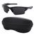 Kit Óculos De Sol Masculino Esportivo Com Proteção UV 400 Ultra Leve P/ Caminhada Corrida E Ciclismo + Estojo Com Ziper Md, 01 preto