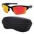 Kit Óculos De Sol Masculino Esportivo Com Proteção UV 400 Ultra Leve P/ Caminhada Corrida E Ciclismo + Estojo Com Ziper Md, 01 preto c, Laranja