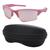 Kit Óculos De Sol Masculino Esportivo Com Proteção UV 400 Ultra Leve P/ Caminhada Corrida E Ciclismo + Estojo Com Ziper Md, 01 rosa