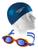 Kit Oculos E Touca Natação Infantil Menino 2 Anos+ Speedo Touca swin azul, Royal, Lappy azul, Vermelho