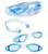 Kit óculos juvenil de Natação Piscina para meninos e meninas Azul
