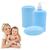 Kit Organizador Cuidado Mãe e Filho Higiene Quarto De Bebê  Azul