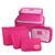 Kit Organizador de Mala para Viagem Jacki Design Poliéster 6 Peças Pink
