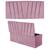 Kit Painel Cabeceira Estofada e Calçadeira Baú Recamier Bélgica 140cm Casal Padrão Suede Rosa Bebê - Ahazzo Móveis Rosa Bebê