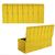 Kit Painel Cabeceira Estofada e Calçadeira Baú Recamier Kiara 100cm Solteiro material sintético Amarelo - Ahazzo Móveis Amarelo