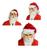 Kit Papai Noel  c/ Mascara com Barba Cabelo Gorro + óculos branca