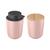 Kit Para Banheiro com Dispenser de Sabonete Líquido e Porta Algodão ou Cotonete de Cerâmica Osaka 2 Peças Rosa Esmalte