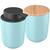 Kit Para Banheiro com Dispenser de Sabonete Líquido e Porta Algodão ou Cotonete de Cerâmica Osaka 2 Peças Azul Esmalte