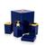 Kit Para Banheiro Lavabo Combo Com Lixeira 5 Litros Luxo Azul