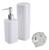 Kit para banheiro splash com tampa 2 peças coza 99182 brinox BRANCO