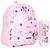 Kit para crianças mochila com estojo feminino de qualidade Rosa