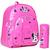Kit para crianças mochila com estojo feminino de qualidade Pink