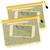 Kit Pasta Documentos A4 Ziper Organiza Plástico Impermeável Amarelo