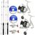 Kit Pesca 2 Molinetes Arena 4000 2 Varas 1,80m Linha Dourado 0,30mm 200m Prata