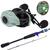 Kit Pesca Carretilha M21 Pro Slim Vara de Carbono 1,80m Linha 4x Multifilamento Mint grey