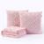 Kit Peseira Manta Cama King Sala Sofa 260x60cm + 2 Capas de Almofada Trico Toquio Rosa Claro