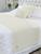 Kit Peseira Manta Sofa Cama Casal 180x70 + 2 Capas Trico Toronto FIVE STAR MALHAS Off White