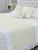 Kit Peseira Manta Sofa Cama Queen 230x70 + 2 Capas De Almofada Trico Bali Off White