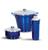 Kit Pia Lixeira Porta Detergente Sabão / Esponja Pintado Colorido (Liso) Azul Porta Palha de Aço / Esponja e Detergente Lixo de Pia