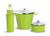 Kit Pia Lixeira Porta Detergente Sabão / Esponja Pintado Colorido (Liso) verde limão Porta Esponja / Sabão e Detergente Lixo de Pia