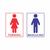 Kit Placa De Identificação P/ Banheiro Masculino E Feminino Branco