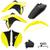 Kit Plástico Amx Premium Com Adesivos Crf 230 2008 a 2019 Amarelo Neon / Preto  - Adesivo Branco