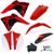 Kit Plástico Amx Premium Crf 230 Com Adesivos e Lanterna Traseira Vermelho, Branco, Adesivo preto