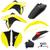 Kit Plástico Amx Premium Crf 230 Com Adesivos e Lanterna Traseira Amarelo neon, Preto, Adesivo branco