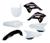 Kit Plástico Amx Roupa Crf 230f Completo Preto - Branco - Branco