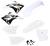 Kit Plástico Biker Elite Adesivos c/ Number Plate Next Crf 230 Branco / Branco