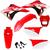 Kit Plástico Biker Elite Crf 230 Adesivos Carenagem Farol X cell Vermelho, Branco, Carenagem farol vermelho