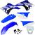 Kit Plástico Biker Elite Crf 230 Adesivos Carenagem Farol X cell Azul / Branco - Carenagem Farol Preto