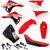 Kit Plástico Biker Next Completo Crf 230 Adaptável Xr 200 Xr 250 Vermelho, Branco, Banco vermelho, Preto