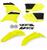 Kit Plástico Carenagem Roupa Ttr230 Motocross Trilha Amx Amarelo Neon
