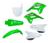 Kit Plastico Crf 230 Com Number F21 E Adesivo Amx Verde - Branco - Verde