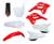 Kit Plastico Crf230 Com Led, Number E Adesivo Amx Vermelho - Branco - Branco