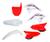 Kit Plástico Ride Roupa Crf 230f Com Number E Adesivo Branco - Vermelho - Branco