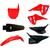 Kit Plástico Roupa Crf230f F25 C/Number Carenagem CRF230 AMX Vermelho Preto