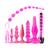 Kit Plug Anal de Silicone Jelly com Vibrador 8 Itens Pink
