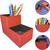Kit Porta Caneta & Clips Lápis Organizador Mesa Escritório Suporte Organizador De Mesa - Apparatos Vermelho Telha