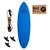 Kit Prancha Surf Soft Mormaii 60 + Parafina + Leash Azul