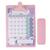 Kit Prancheta Planner Ofício A4 Com Estojo Waleu Rosa Pastel