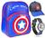 kit presente chá de bebê com três peças de personagem super heróis para menino   Capitão américa