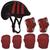 Kit Proteção Infantil Capacete+Joelheira+Cotoveleira -Cores Vermelho faixa