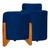 Kit Puff Decorativo Athenas mais Puff Jade Suede Cores - DS Estofados Azul Marinho