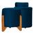 Kit Puff Decorativo Athenas mais Puff Jade Veludo Cores - DS Estofados Azul Marinho